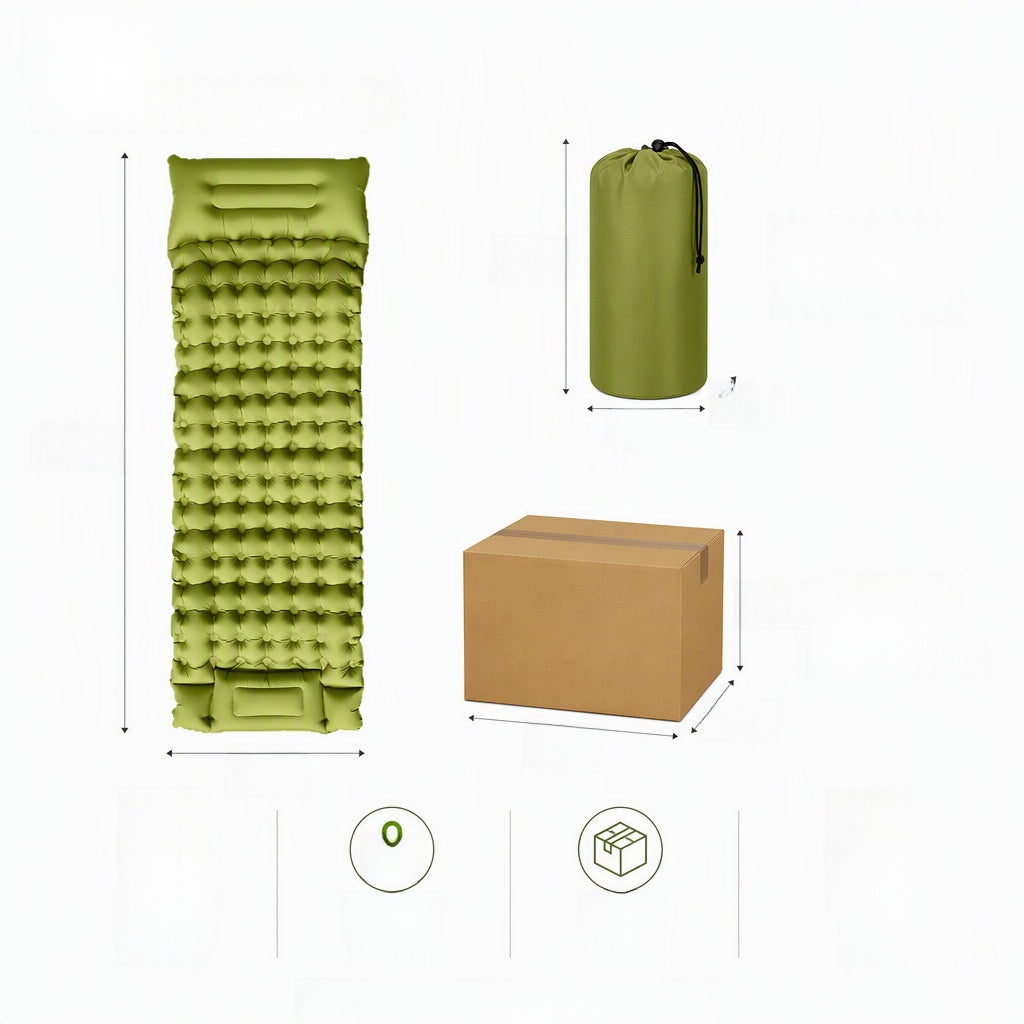 Ultra-Light Foot-Operated Automatic Inflatable Camping Mattress with Pillow teemdrop