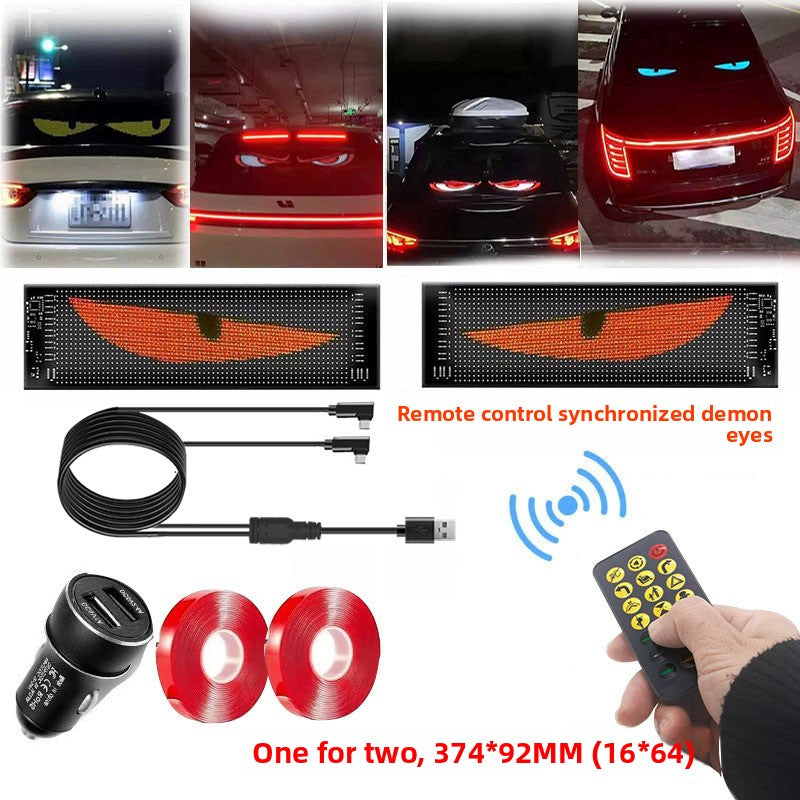 Programmable Flexible LED Car Sign Display with APP Control, Full Color RGB Matrix Panel for Vehicle Window teemdrop