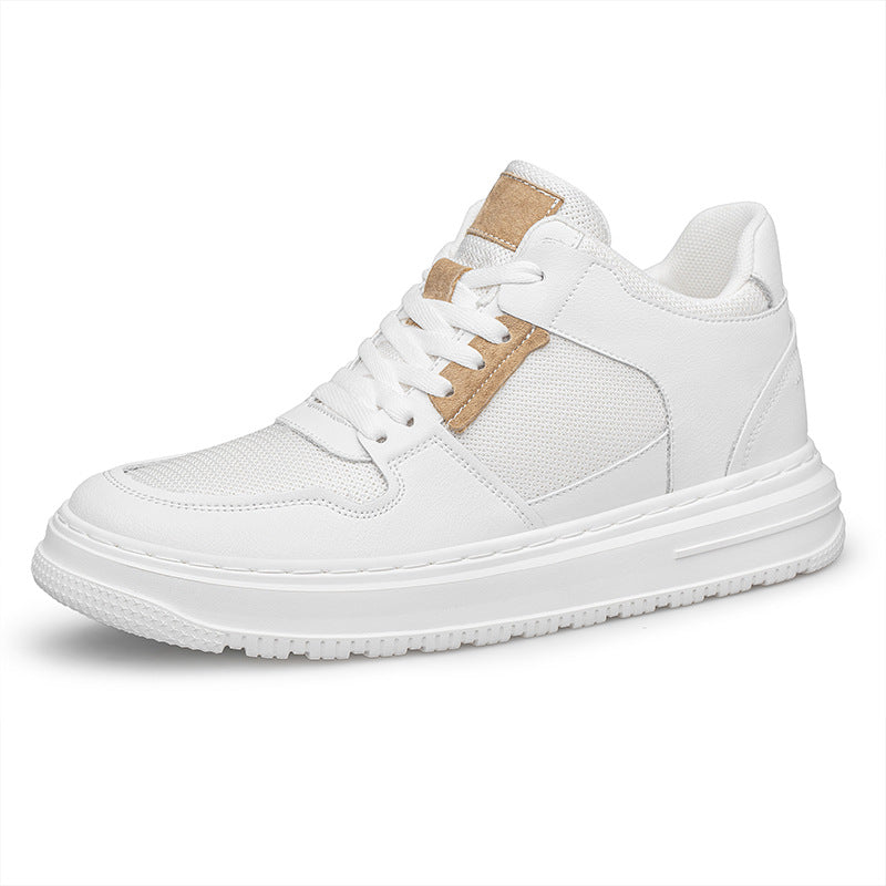 Invisible Height Increasing Hollow Men's Shoes All-match Casual Leather Shoes teemdrop
