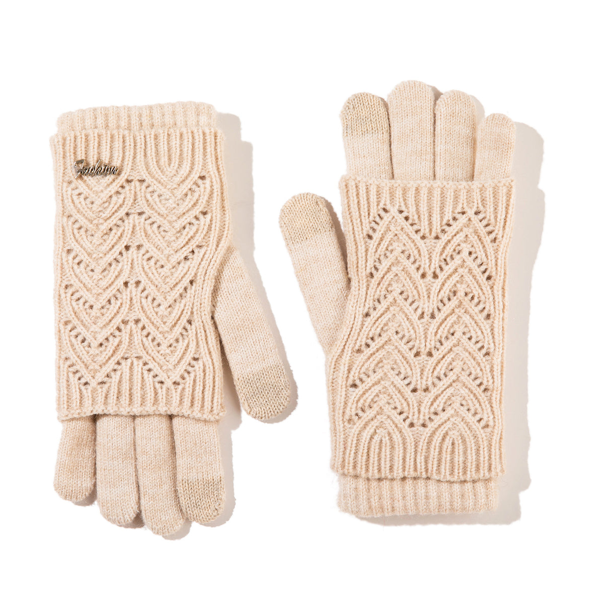 Letter-shaped heart-shaped plush gloves teemdrop