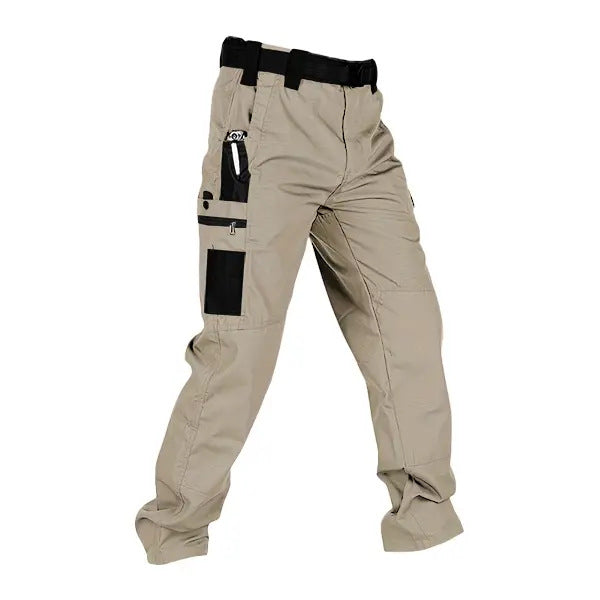 Men's Quick-Dry Tactical Cargo Pants Multi-Pocket Summer Casual Trousers 100% Polyester teemdrop