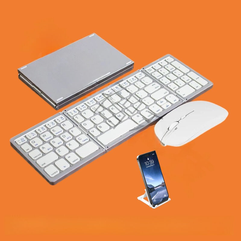 Foldable Bluetooth Keyboard with Touchpad and Mouse Set