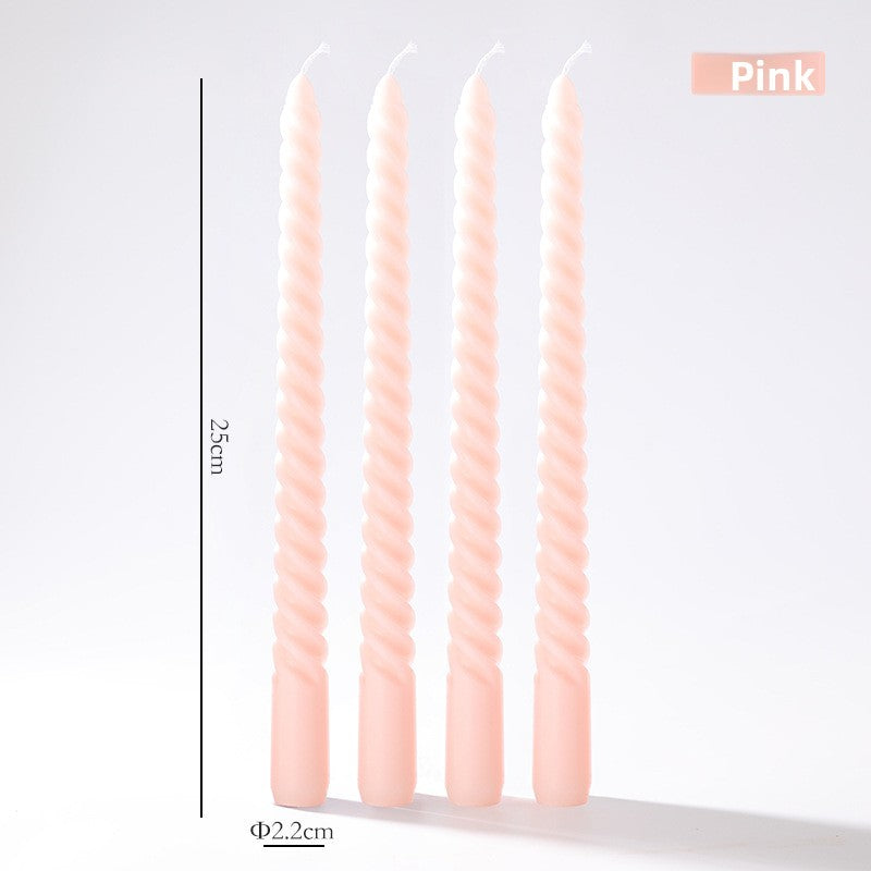 Vintage spiral long rod candle teemdrop