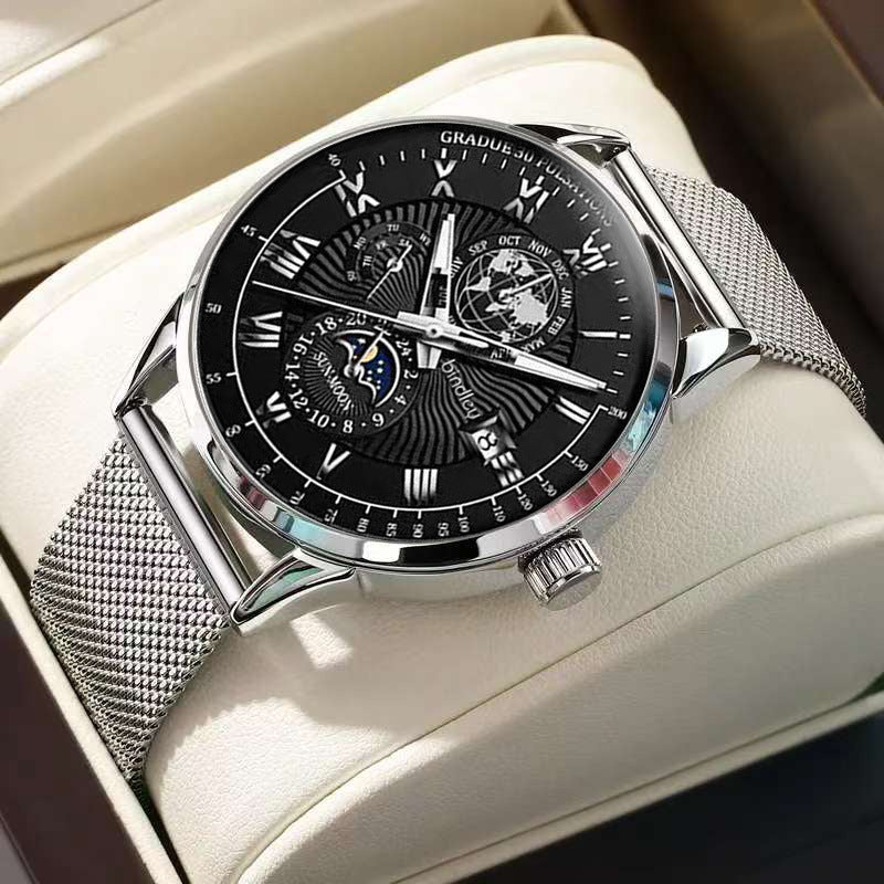 luminous waterproof calendar watch