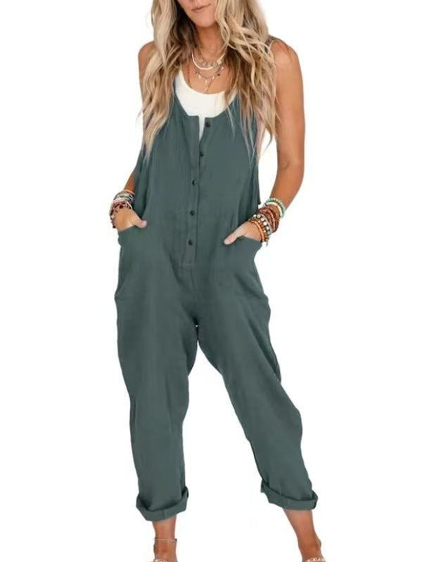 Relaxed and casual fashionable one-piece pants