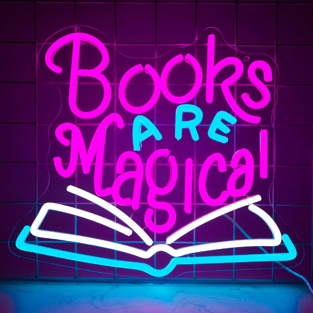 Dimmable LED Reading Neon Sign Wall Decor Light teemdrop