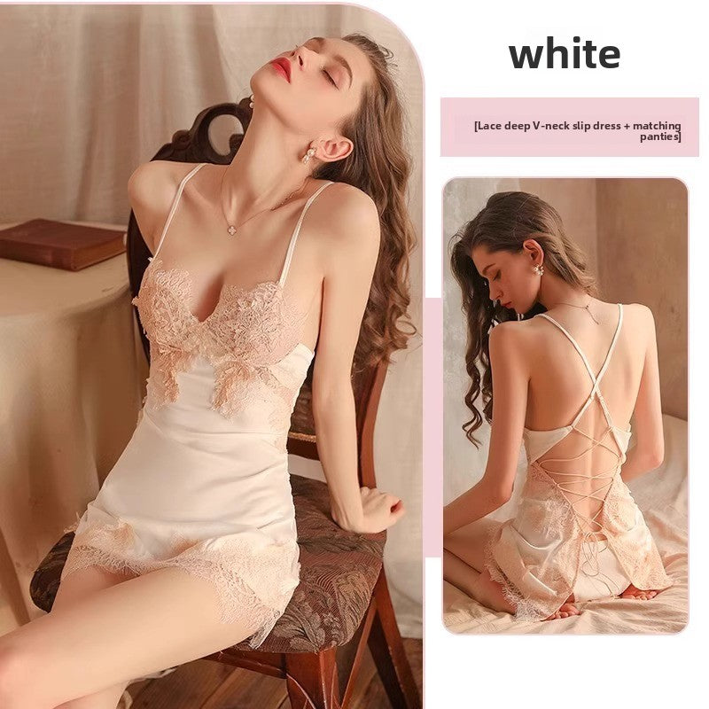 Women's Summer Lace Camisole Nightdress teemdrop
