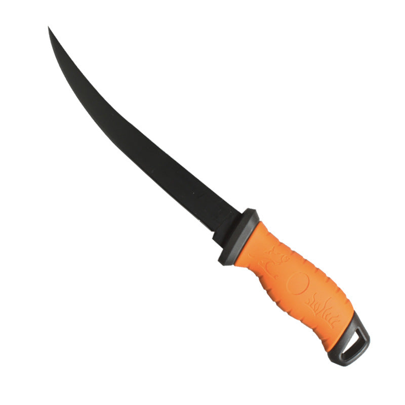 Portable Fishing Knife Set Non-Stick Meat Slicing Tool with Protective Cover Comfort Grip teemdrop