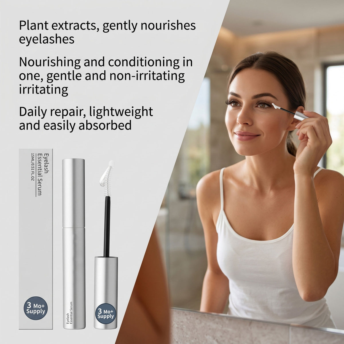Natural Curling Mascara Fine Brush Head Lightweight Moisturizing For Beautiful Everyday Eye Makeup 15ml teemdrop