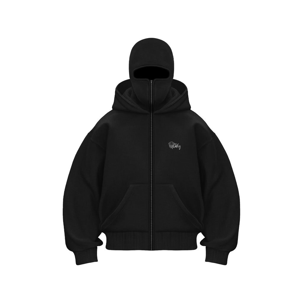 Loose Fit Fleece Lined Hooded Sweatshirt Autumn Winter Y2K Zipper Sweater teemdrop