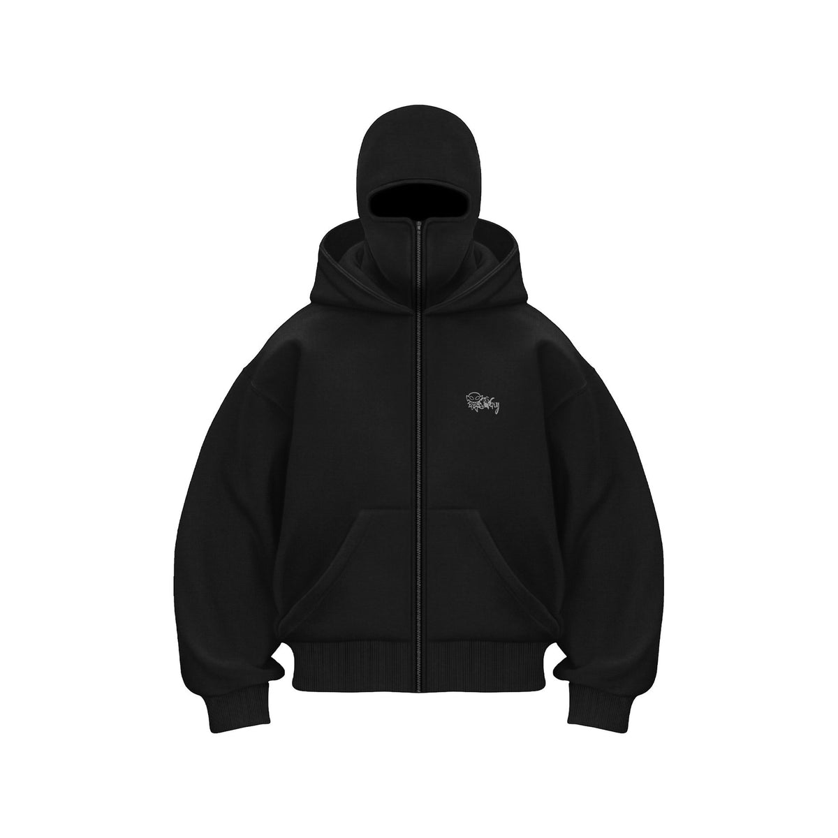 Loose Fit Fleece Lined Hooded Sweatshirt Autumn Winter Y2K Zipper Sweater teemdrop