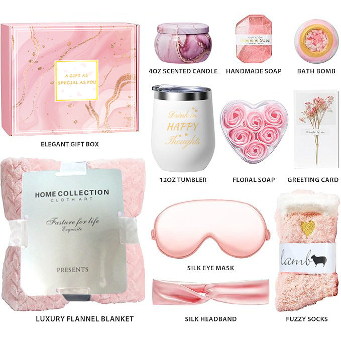 Aromatherapy Candle Soap Bath Gift Set for Women
