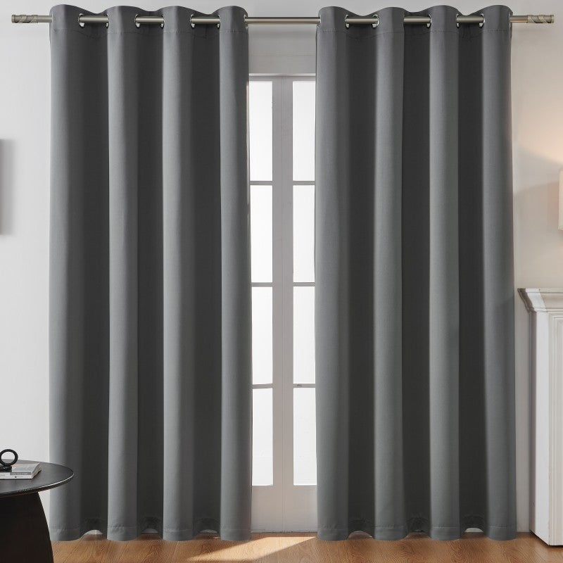 Curtain fabric in solid color with thickened design for shading and heat insulation. teemdrop