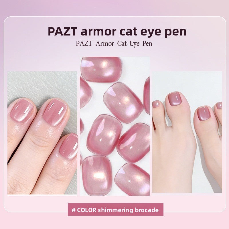 6-in-1 Cat Eye Gel Nail Polish Pen Set, Non-Damaging Base and Top Coat for Nail Art