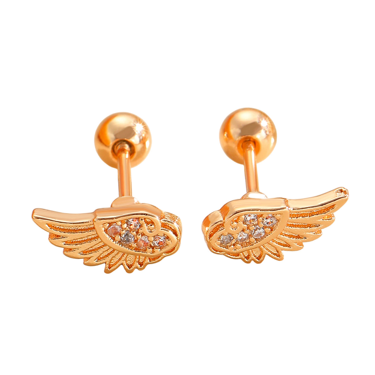 Angel Wing Design Zircon Cartilage Ear Studs