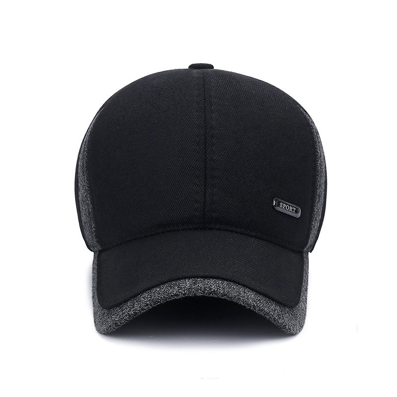 Men's winter and autumn ear-protection beanie hats teemdrop