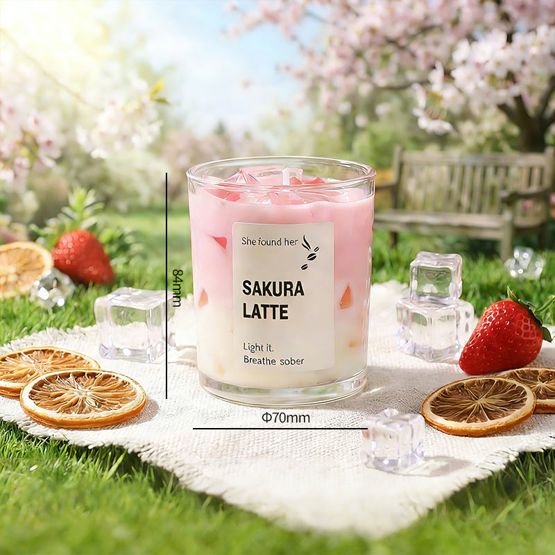 Creative Matcha Cup-Shaped Jelly Wax Scented Candle
