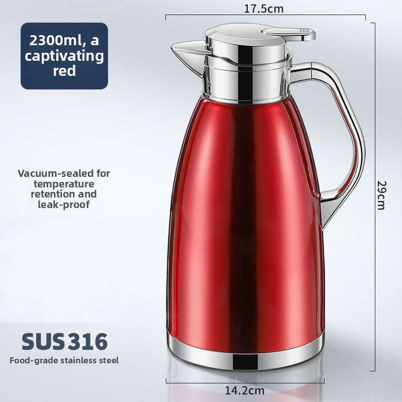 European Style Stainless Steel Vacuum Insulated Kettle teemdrop
