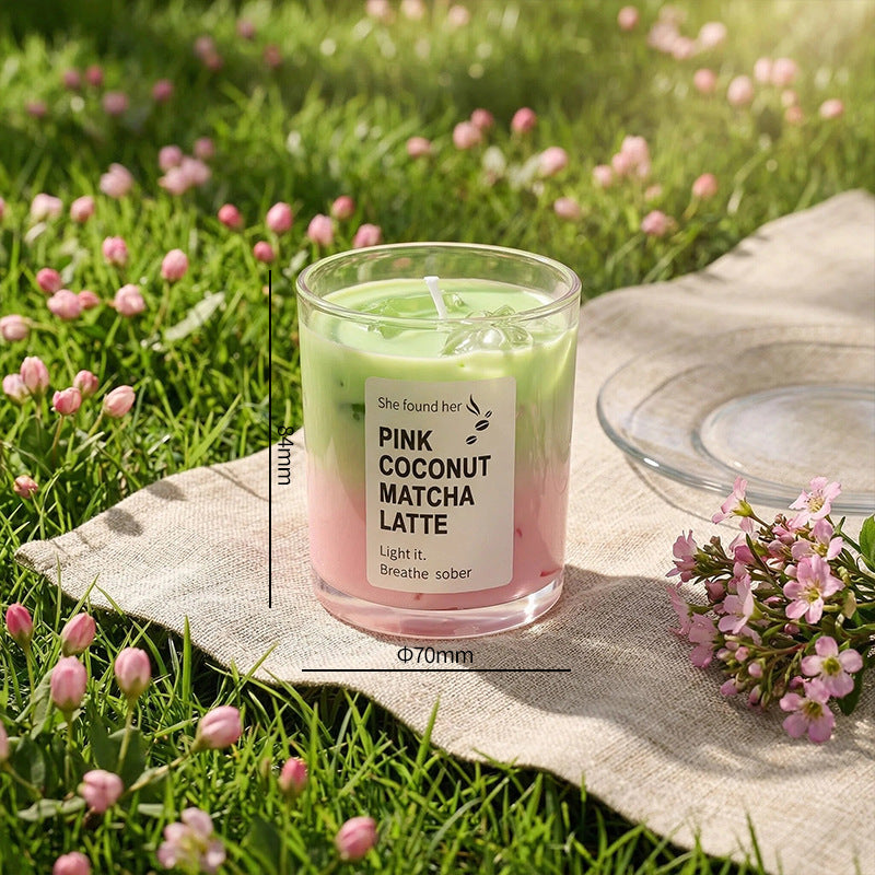 Creative Matcha Cup-Shaped Jelly Wax Scented Candle