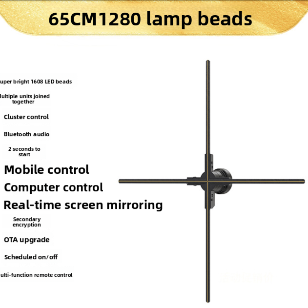 Naked-eye 3D holographic fan screen