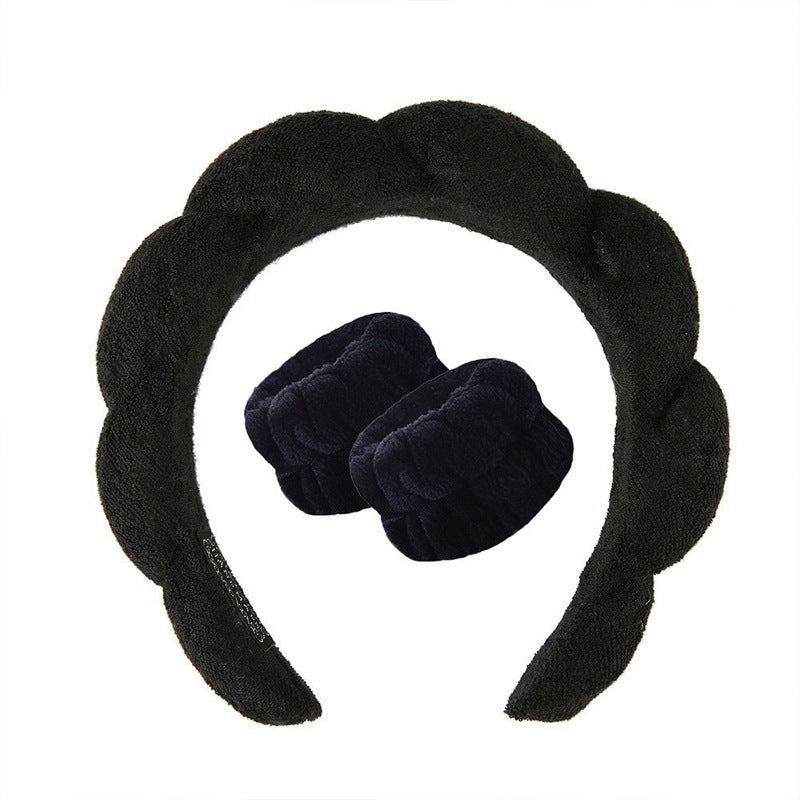 Lady's velvet sponge hairband teemdrop