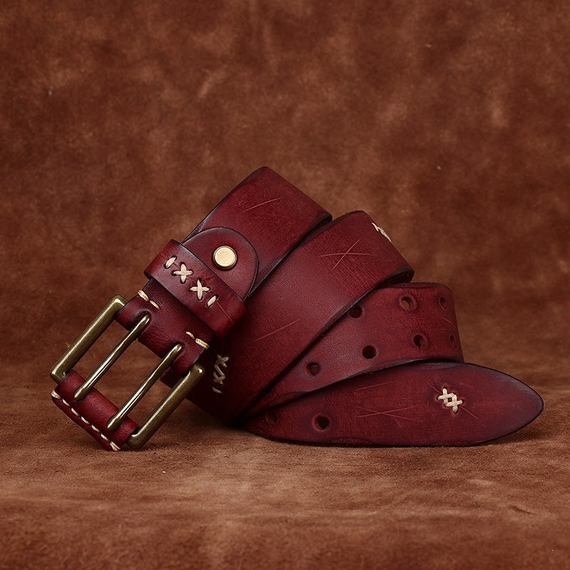 Double-prong buckle belt teemdrop