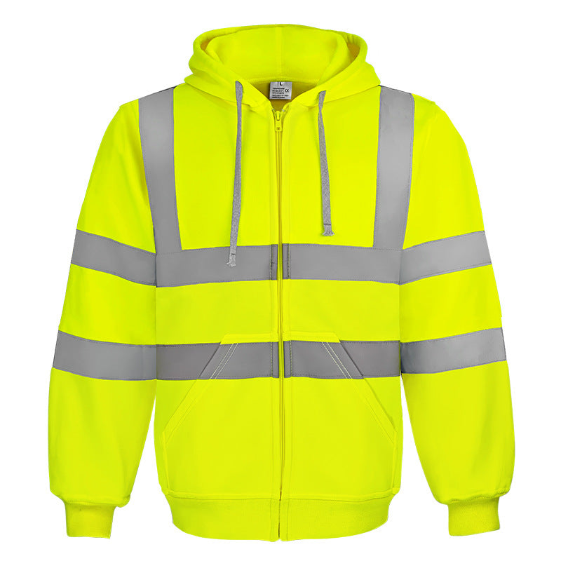 Reflective Hooded Fleece Sweatshirt