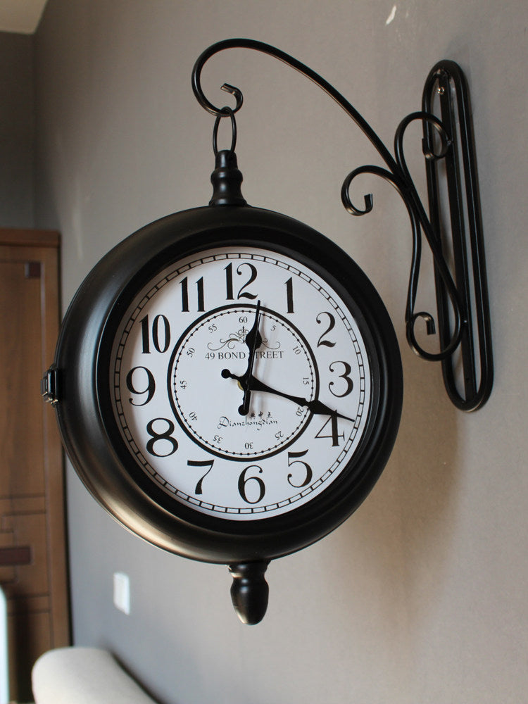 Retro ironwork wall clock
