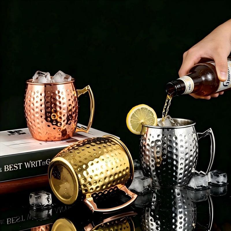 Stainless Steel Hammered Textured Cup