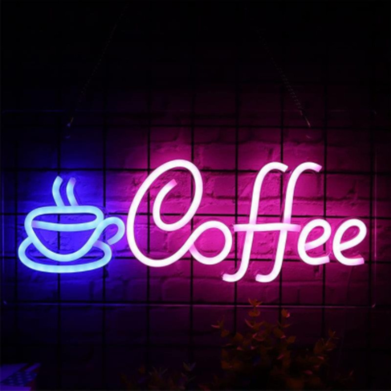 USB Powered LED Neon Light Bar Cafe Bar Home Party Wall Hanging Decorative Lamp teemdrop