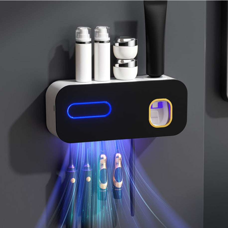 Smart UV Toothbrush Holder with Toothpaste Dispenser