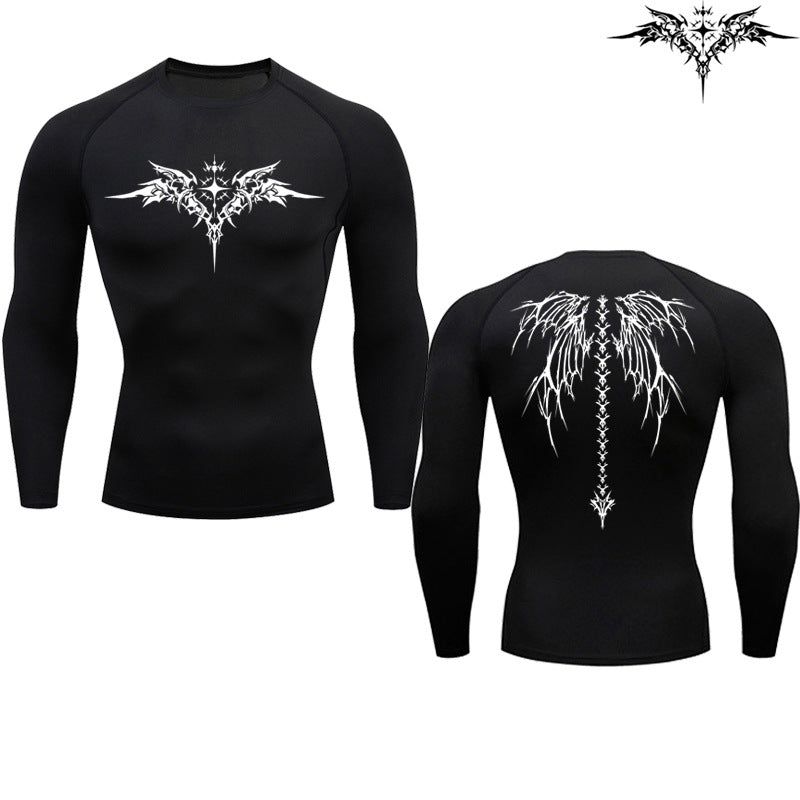 Men's Quick-Dry Compression T-Shirt UV Protection Short Sleeve Athletic Gym Fitness Top teemdrop