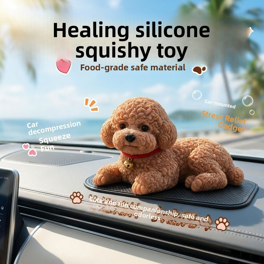 Cartoon Teddy Bear Silicone Anti-Slip Dashboard Ornament teemdrop