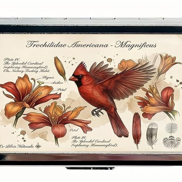 Vintage Style Zinc Alloy Multi-Functional Card and Cash Holder Box teemdrop