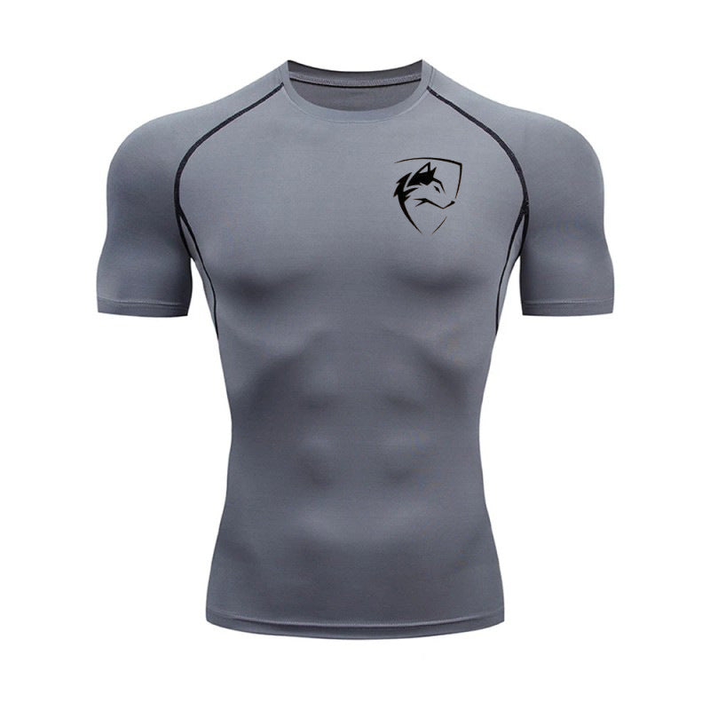 Men?s Compression Running T-Shirt Quick Dry Slim Fit Short Sleeve Gym Sportswear teemdrop