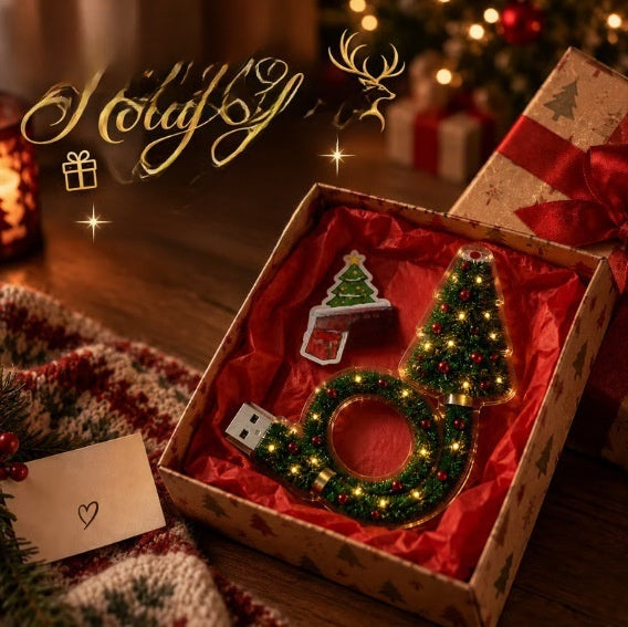 Christmas tree projection light, a creative Christmas tree USB projection lamp