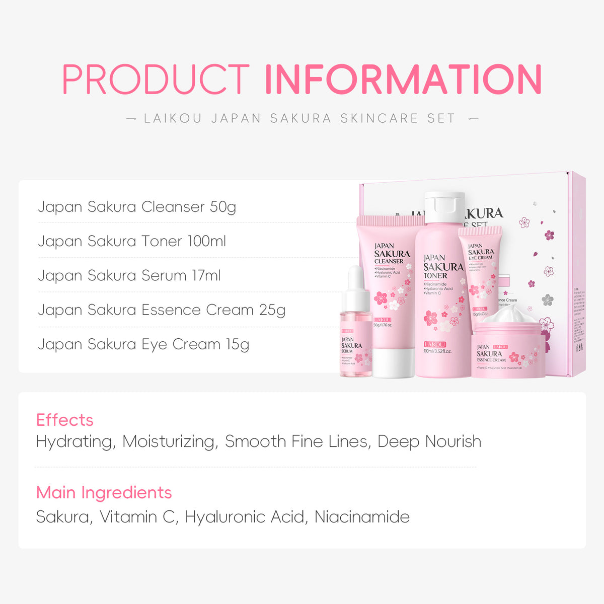Leiko Cherry Blossom Skin Care Set