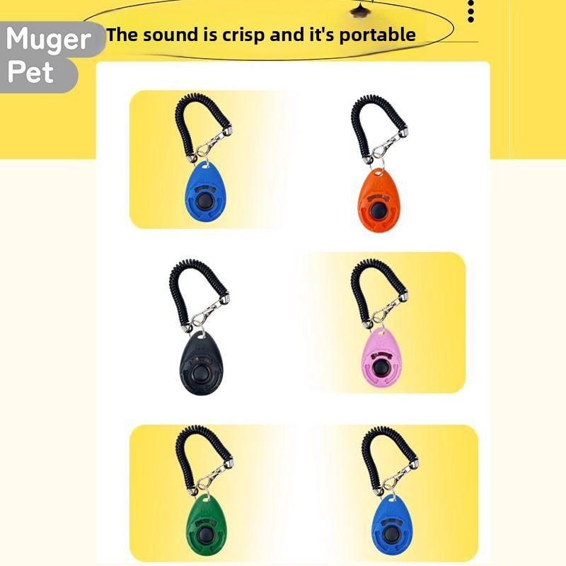 Pet Training Clicker with Wristband and Keychain teemdrop