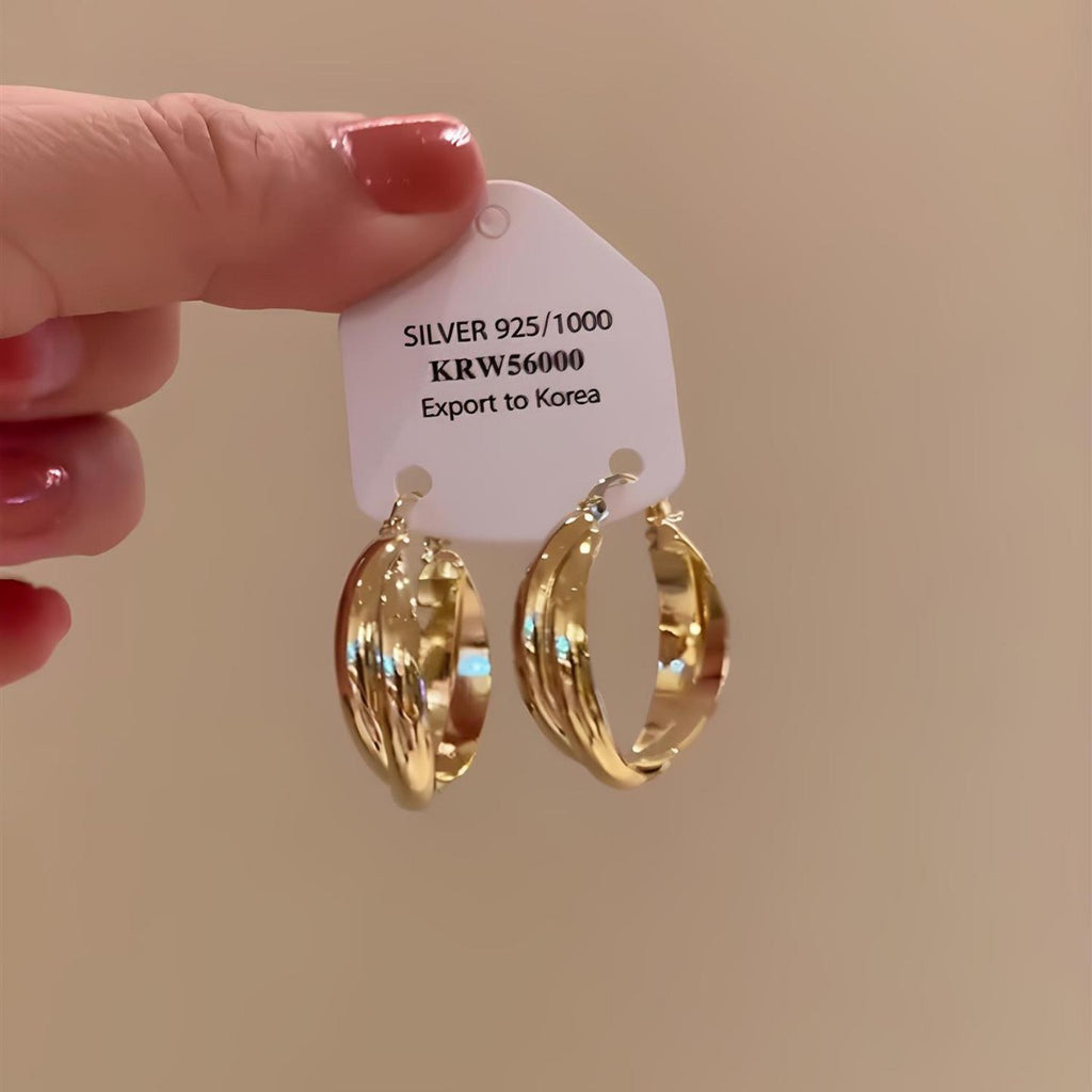 Korean Style Geometric Alloy Earrings