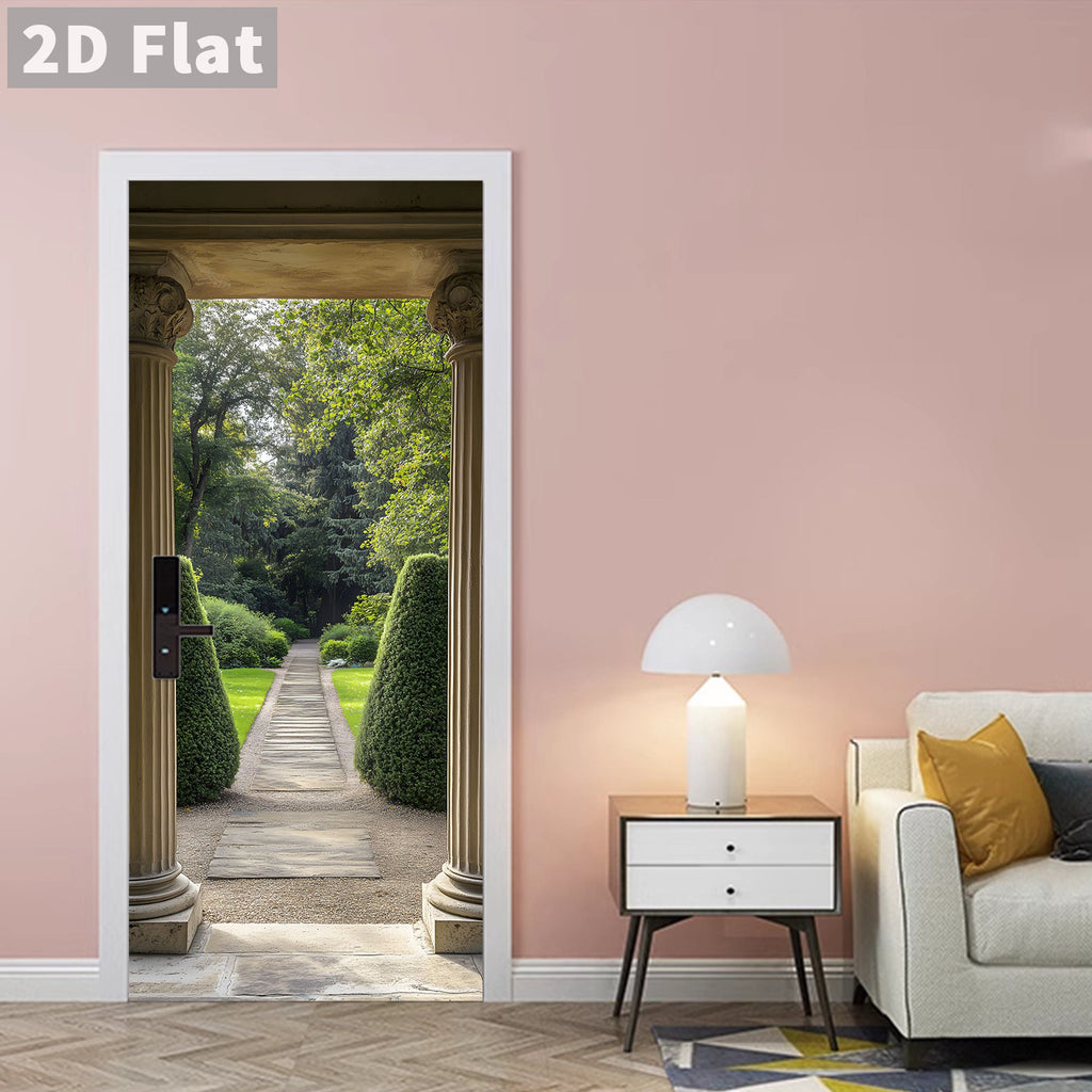 Creative Wooden Door Refurbished Door Stickers Wall Stickers teemdrop