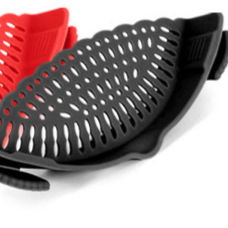 Clip On Silicone Kitchen Strainer Anti Spill Pot Edge Draining Basket teemdrop