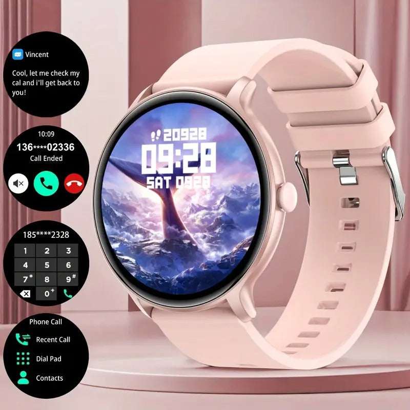 Touchscreen Smartwatch with Bluetooth Calling and Health Fitness Tracking