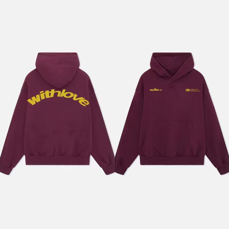 Women's Oversized Large Letter Print Hoodie Long Sleeve Pullover Sweatshirt with Hood teemdrop