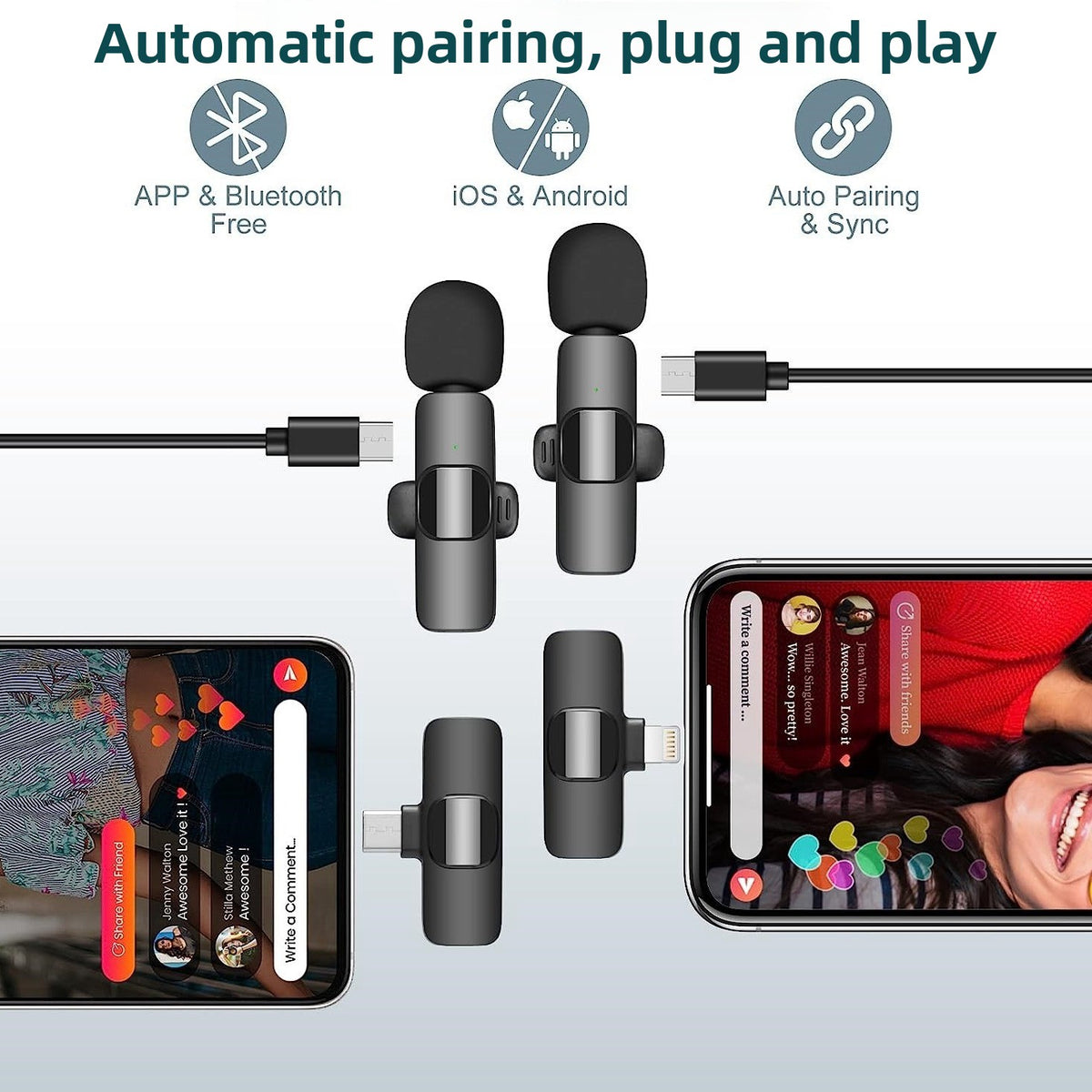 Lover clip microphone