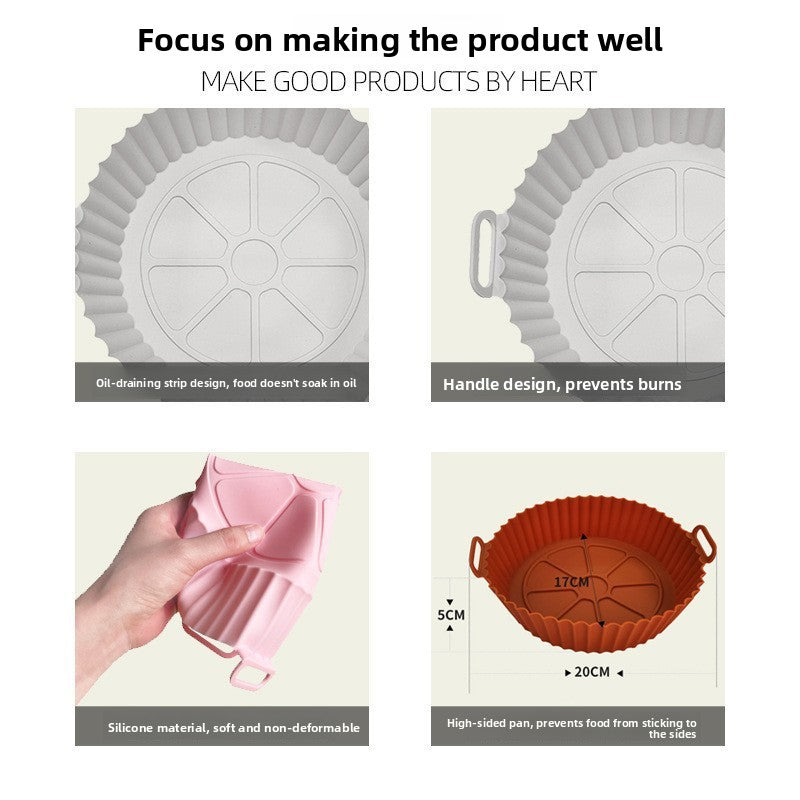 Foldable Food Grade Silicone Air Fryer Baking Mat
