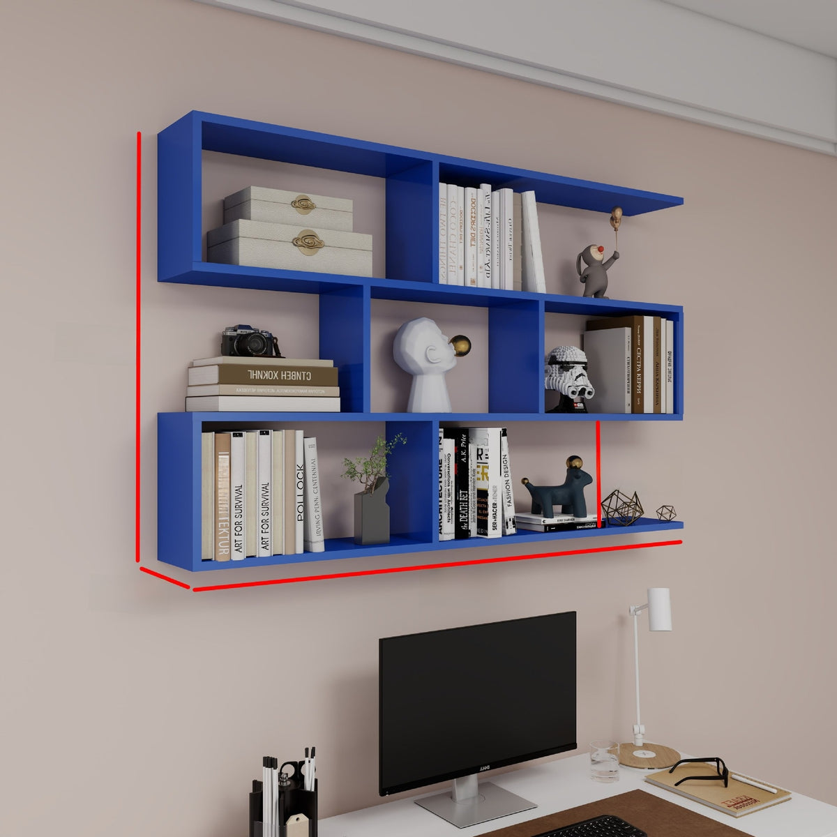 Modern 3-Tier Wall Mounted Particleboard Storage Shelf Rack teemdrop