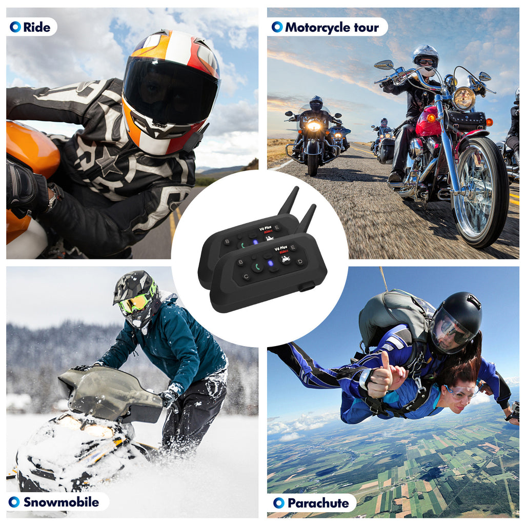 Motorcycle Helmet Bluetooth Headset with Intercom