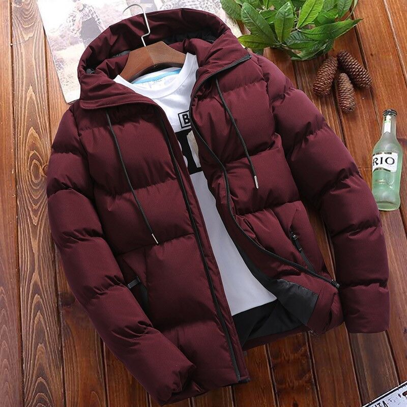 Plus-size hooded cotton coat teemdrop