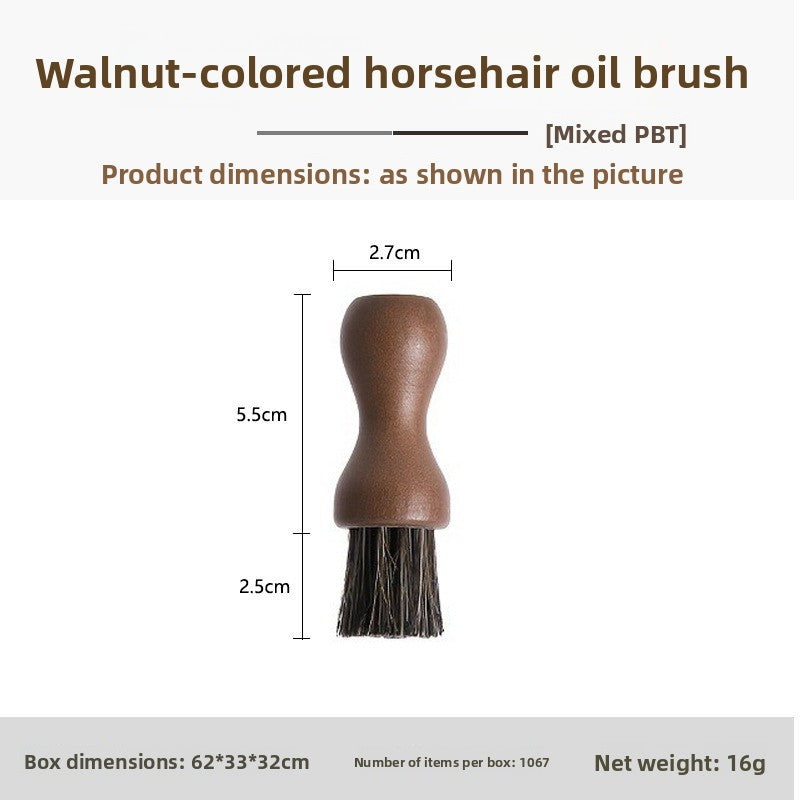 Natural Horsehair Wooden Handle Shoe Care Cleaning Polishing Brush Kit teemdrop