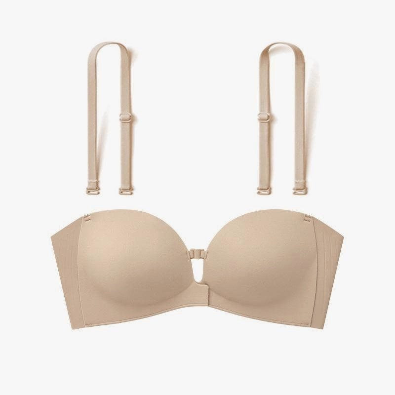 Strapless Front Buckle Bra Women's Traceless Push-up Non-slip Invisible Tube Top